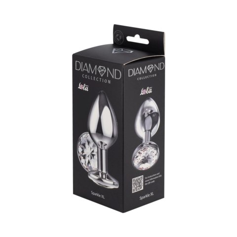 Enlarged Anal Plug Diamond Clear Sparkle XL Enlarged Anal Plug Diamond Clear Sparkle XL