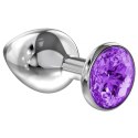 Enlarged Anal Plug Diamond Purple Sparkle XL Enlarged Anal Plug Diamond Purple Sparkle XL