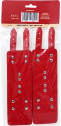 Fetish Fever - Cuffs with two buckles - Red Fetish Fever - Cuffs with two buckles - Red