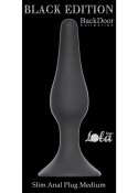 Plug-Slim Anal Plug Medium Black Plug-Slim Anal Plug Medium Black