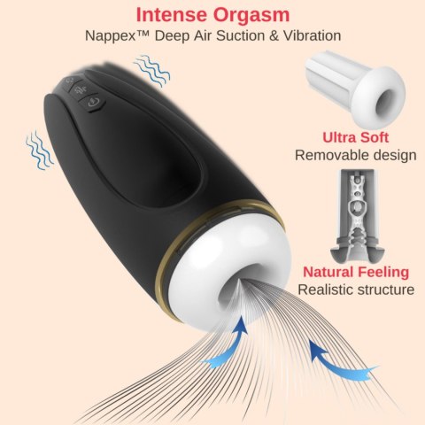 Masturbator - Nappex™ Branco Black - Premium Mastubators (10 Languages Masturbator - Nappex™ Branco Black - Premium Mastubators (10 Languages
