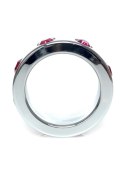 Pierścień-Metal Cock Ring with Pink Diamonds Medium Pierścień-Metal Cock Ring with Pink Diamonds Medium