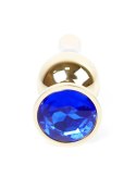 Plug-Jewellery Gold BUTT PLUG- Dark Blue Plug-Jewellery Gold BUTT PLUG- Dark Blue