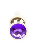 Plug-Jewellery Gold BUTT PLUG- Purple Plug-Jewellery Gold BUTT PLUG- Purple