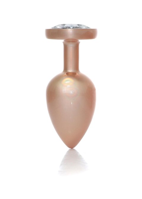 Plug-Jewellery Pearl Gold Heart PLUG- Clear L Plug-Jewellery Pearl Gold Heart PLUG- Clear L