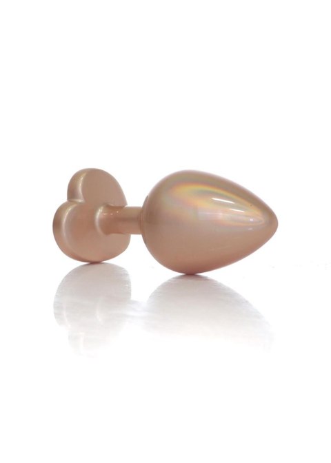 Plug-Jewellery Pearl Gold Heart PLUG- Clear M Plug-Jewellery Pearl Gold Heart PLUG- Clear M