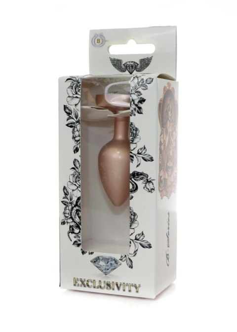 Plug-Jewellery Pearl Gold Heart PLUG- Clear S Plug-Jewellery Pearl Gold Heart PLUG- Clear S
