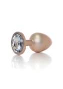 Plug-Jewellery Pearl Gold PLUG- Clear L Plug-Jewellery Pearl Gold PLUG- Clear L