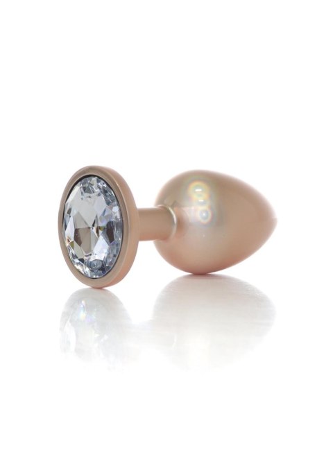Plug-Jewellery Pearl Gold PLUG- Clear L Plug-Jewellery Pearl Gold PLUG- Clear L