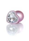 Plug-Jewellery Pearl Pink Heart PLUG- Clear L Plug-Jewellery Pearl Pink Heart PLUG- Clear L