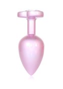 Plug-Jewellery Pearl Pink Heart PLUG- Clear L Plug-Jewellery Pearl Pink Heart PLUG- Clear L