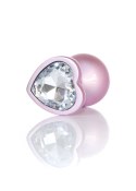 Plug-Jewellery Pearl Pink Heart PLUG- Clear M Plug-Jewellery Pearl Pink Heart PLUG- Clear M