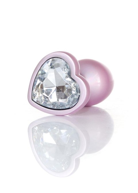 Plug-Jewellery Pearl Pink Heart PLUG- Clear S Plug-Jewellery Pearl Pink Heart PLUG- Clear S