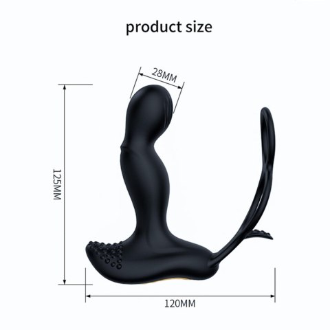 Wibrator-Silicone Massager 7 Function and Heating Function, Black Wibrator-Silicone Massager 7 Function and Heating Function, Black