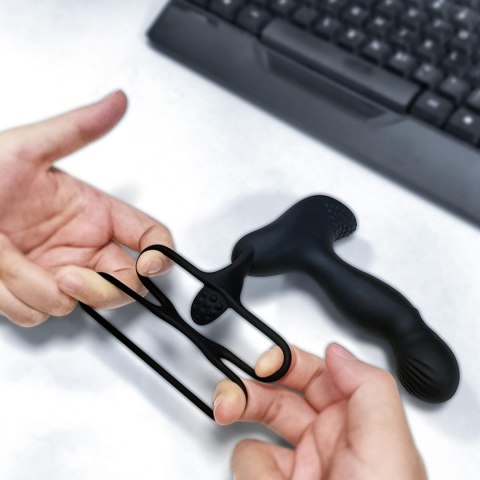 Wibrator-Silicone Massager 7 Function and Heating Function, Black Wibrator-Silicone Massager 7 Function and Heating Function, Black