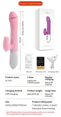 Wibrator-Silicone Vibrator USB 7 Function and Thrusting Function / Heating, pink Wibrator-Silicone Vibrator USB 7 Function and Thrusting Function / Heating, pink