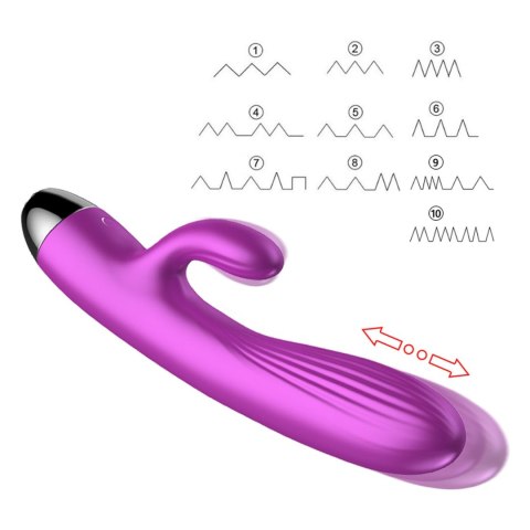 Wibrator-Silicone Vibrator and Pulsator Purple USB 7+7 Function / Heating Wibrator-Silicone Vibrator and Pulsator Purple USB 7+7 Function / Heating