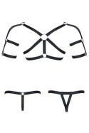 Męski komplet z gumy: t-shirt z ozdobami z tyłu i przodu, 2 pack stringi XXL/XXXL Męski komplet z gumy: t-shirt z ozdobami z tyłu i przodu, 2 pack stringi XXL/XXXL