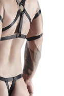 Męski komplet z gumy: t-shirt z ozdobami z tyłu i przodu, 2 pack stringi S/M