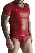 Męski komplet z wetlooka: t-shirt w serek, figi typu brazyliany XL Męski komplet z wetlooka: t-shirt w serek, figi typu brazyliany XL