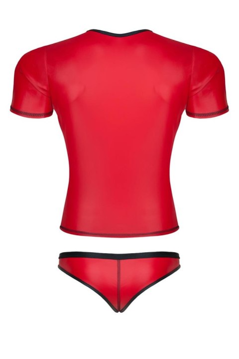 Męski komplet z wetlooka: t-shirt w serek, figi typu brazyliany XL Męski komplet z wetlooka: t-shirt w serek, figi typu brazyliany XL