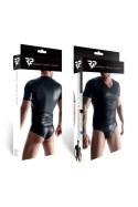 Męski komplet z wetlooka: t-shirt w serek, figi typu brazyliany S