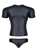 Męski komplet z wetlooka: t-shirt w serek, figi typu brazyliany S