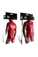Męski komplet z wetlooka: t-shirt w serek, figi typu brazyliany S Męski komplet z wetlooka: t-shirt w serek, figi typu brazyliany S