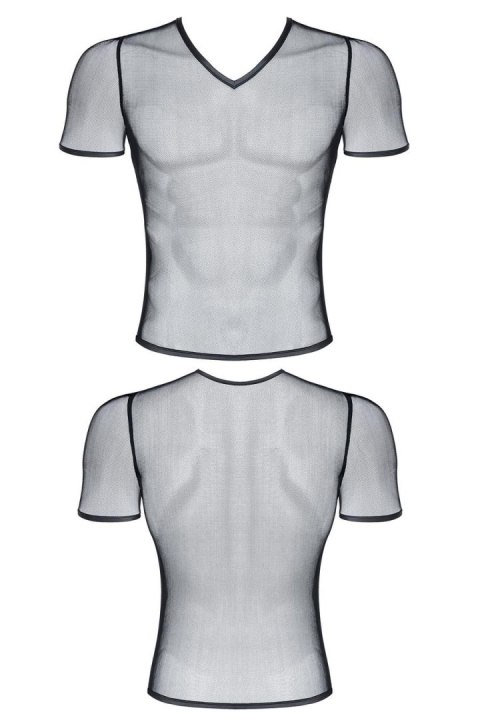 Męski t-shirt z elastycznej siatki w serek M Męski t-shirt z elastycznej siatki w serek M