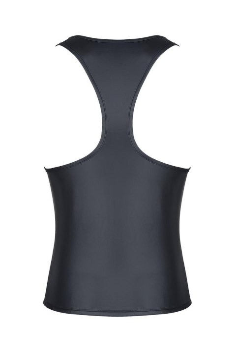 Męski t-shirt z wetlooka bez rękawów, z elastyczną taśmą z przodu L Męski t-shirt z wetlooka bez rękawów, z elastyczną taśmą z przodu L