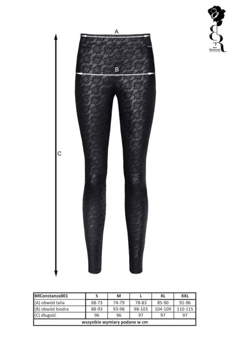 Bielizna - BRCONSTANZA001 leginsy czarne rozmiar XXL Bielizna - BRCONSTANZA001 leginsy czarne rozmiar XXL