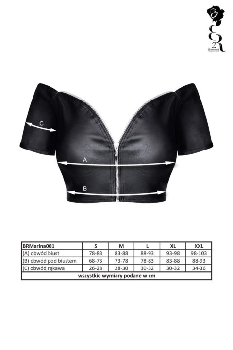 Bielizna - BRMARINA001 top czarny rozmiar L Bielizna - BRMARINA001 top czarny rozmiar L