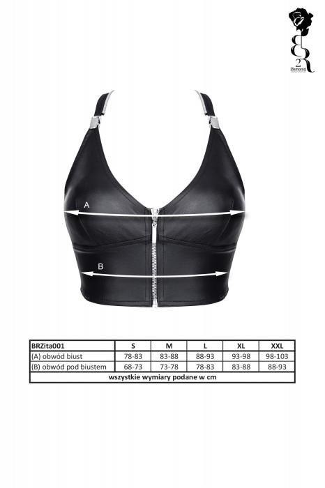 Bielizna - BRZITAI001 top czarny rozmiar XXL Bielizna - BRZITAI001 top czarny rozmiar XXL