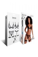 Bielizna-LadyX Adora XL - biustonosz, stringi, podwiązki Bielizna-LadyX Adora XL - biustonosz, stringi, podwiązki