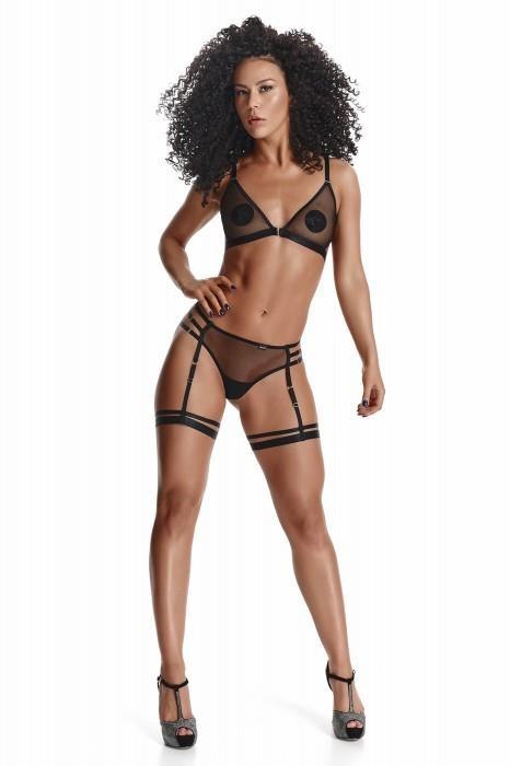 Bielizna-LadyX Adora XXL - biustonosz, stringi, podwiązki Bielizna-LadyX Adora XXL - biustonosz, stringi, podwiązki