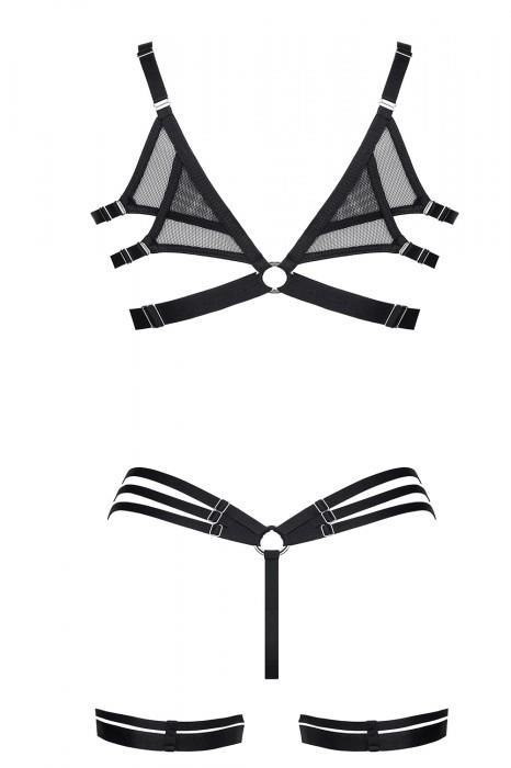 Bielizna-LadyX Adora XXL - biustonosz, stringi, podwiązki Bielizna-LadyX Adora XXL - biustonosz, stringi, podwiązki