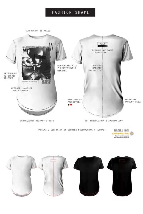 T-shirt men white M fashion T-shirt men white M fashion