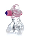Pierścień-Tongue Vibro CockRing Clear Pierścień-Tongue Vibro CockRing Clear