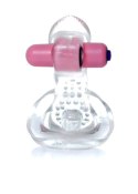 Pierścień-Tongue Vibro CockRing Clear Pierścień-Tongue Vibro CockRing Clear