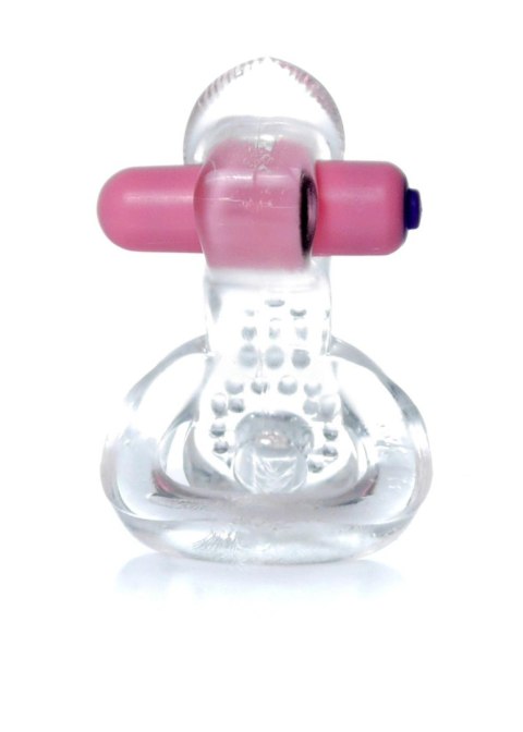 Pierścień-Tongue Vibro CockRing Clear Pierścień-Tongue Vibro CockRing Clear