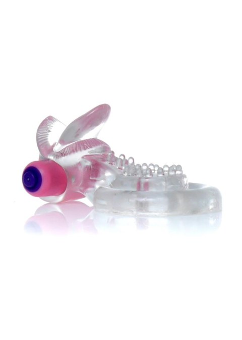Pierścień-Tongue Vibro CockRing Clear Pierścień-Tongue Vibro CockRing Clear