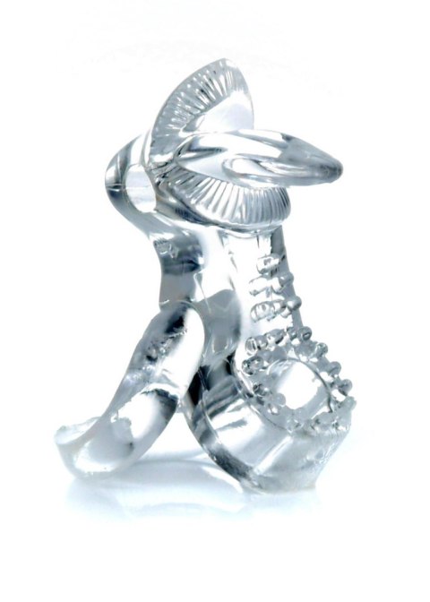 Pierścień-Tongue Vibro CockRing Clear Pierścień-Tongue Vibro CockRing Clear