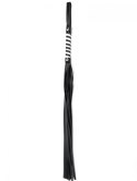 Black White Long Stripe Flogger Black White Long Stripe Flogger