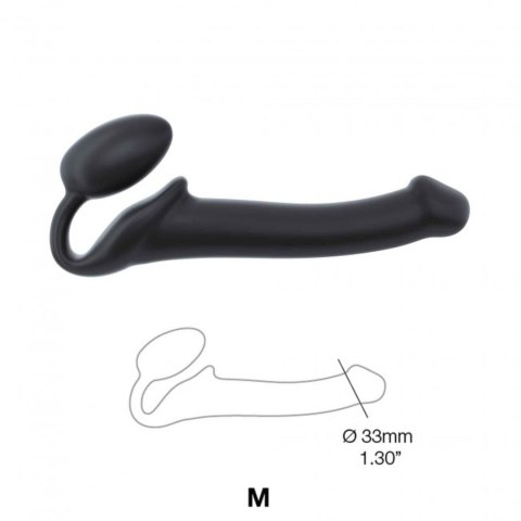 SEMI-REALISTIC BENDABLE STRAP-ON BLACK - M SEMI-REALISTIC BENDABLE STRAP-ON BLACK - M