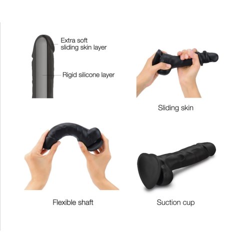 SLIDING SKIN REALISTIC DILDO BLACK M SLIDING SKIN REALISTIC DILDO BLACK M