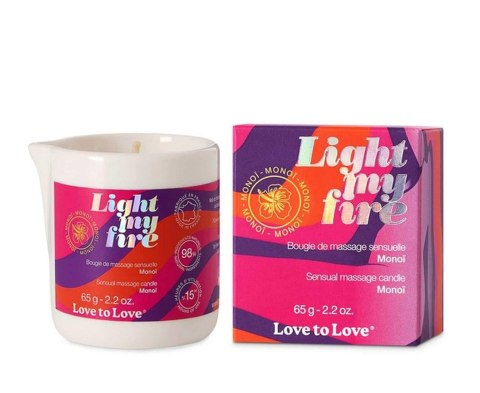 LIGHT MY FIRE - MASSAGE CANDLE - MONOI 65G / 2.2OZ. LIGHT MY FIRE - MASSAGE CANDLE - MONOI 65G / 2.2OZ.