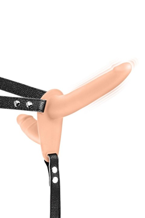 DOUBLE STRAP-ON VIBRATING FLESH STRAP-ON DILDO DOUBLE STRAP-ON VIBRATING FLESH STRAP-ON DILDO