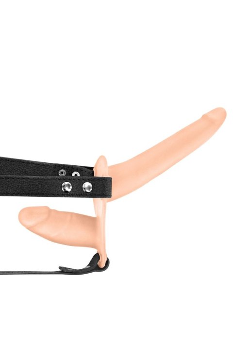DOUBLE STRAP-ON VIBRATING FLESH STRAP-ON DILDO DOUBLE STRAP-ON VIBRATING FLESH STRAP-ON DILDO