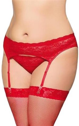 Garterbelt 3305 - Plus Size - red 2XL