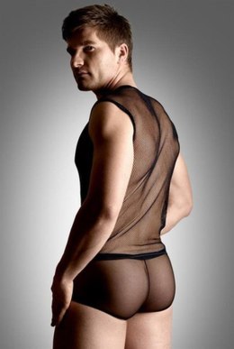 Net set - shirt and thong - black M/L